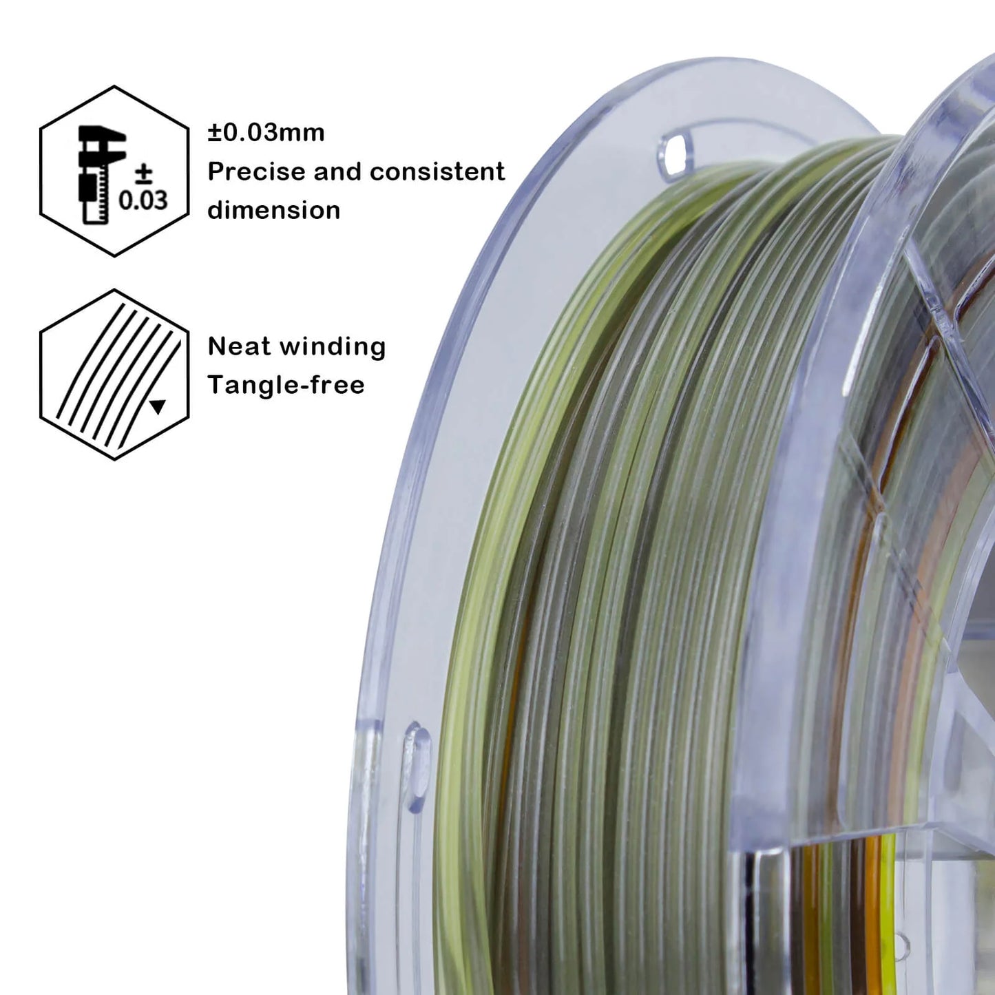 Ziro Translucent PLA Filament Autumn 1kg