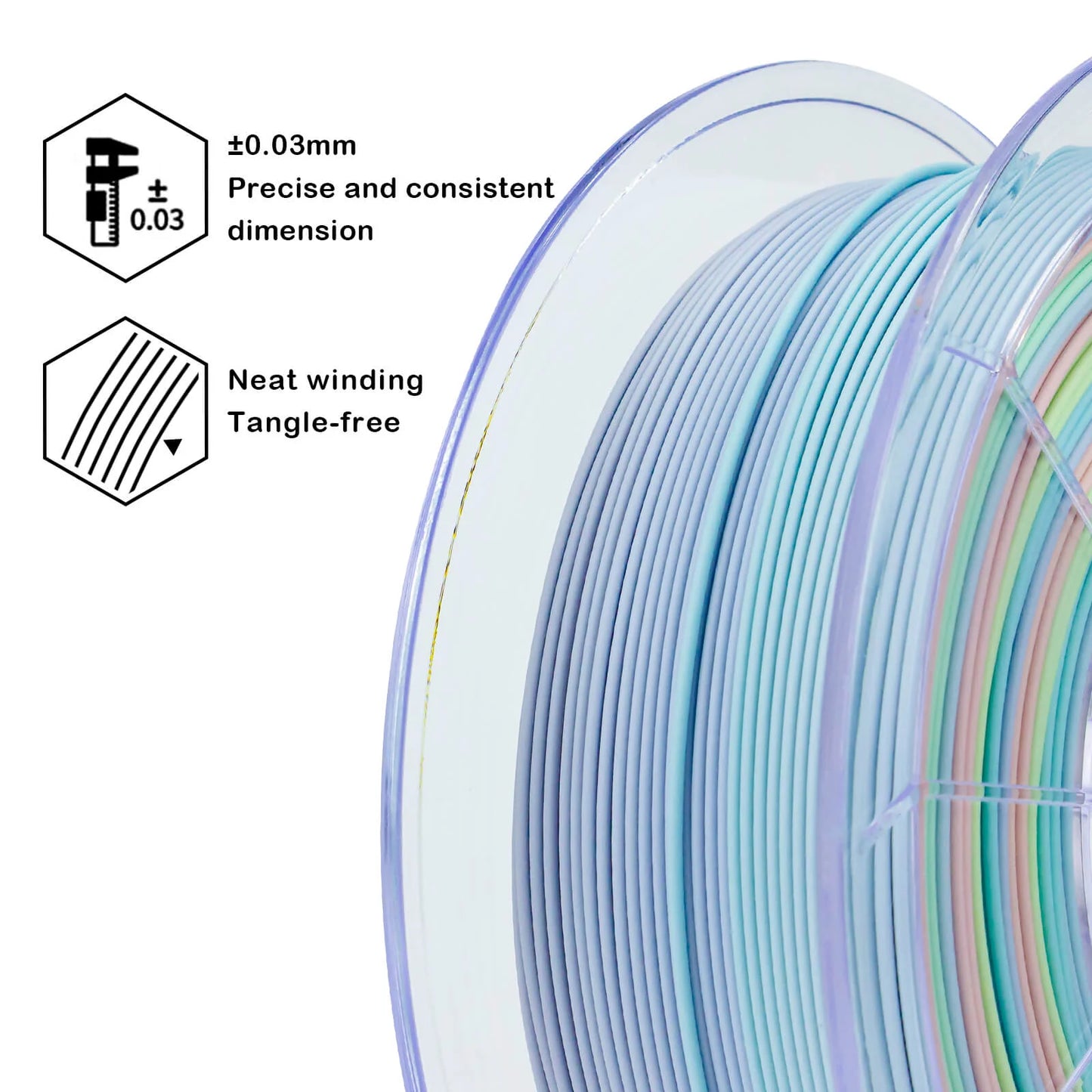 Ziro Gradient Matte PLA Filament Macaron 1KG