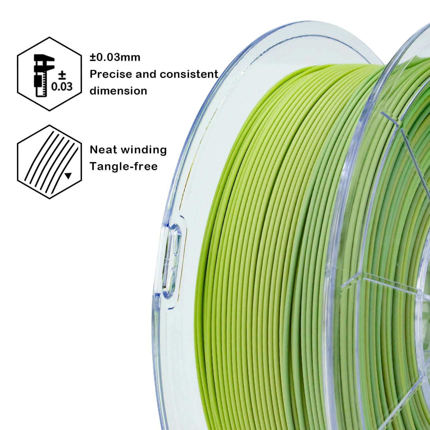 Ziro Gradient Matte PLA Filament Matcha 1KG