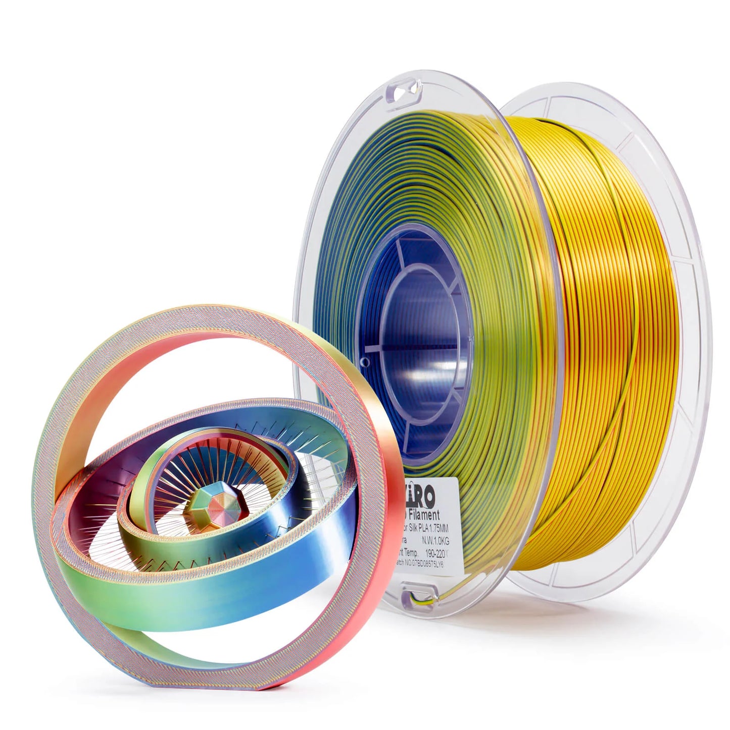 Ziro Tri Colour Silk Fast PLA Filament Aurora 1KG