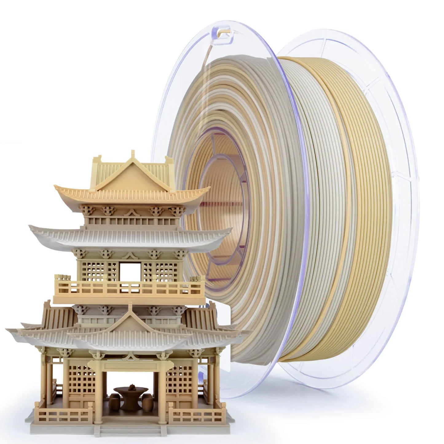 Ziro Gradient Fast Matte PLA Filament Beige Shell 1KG