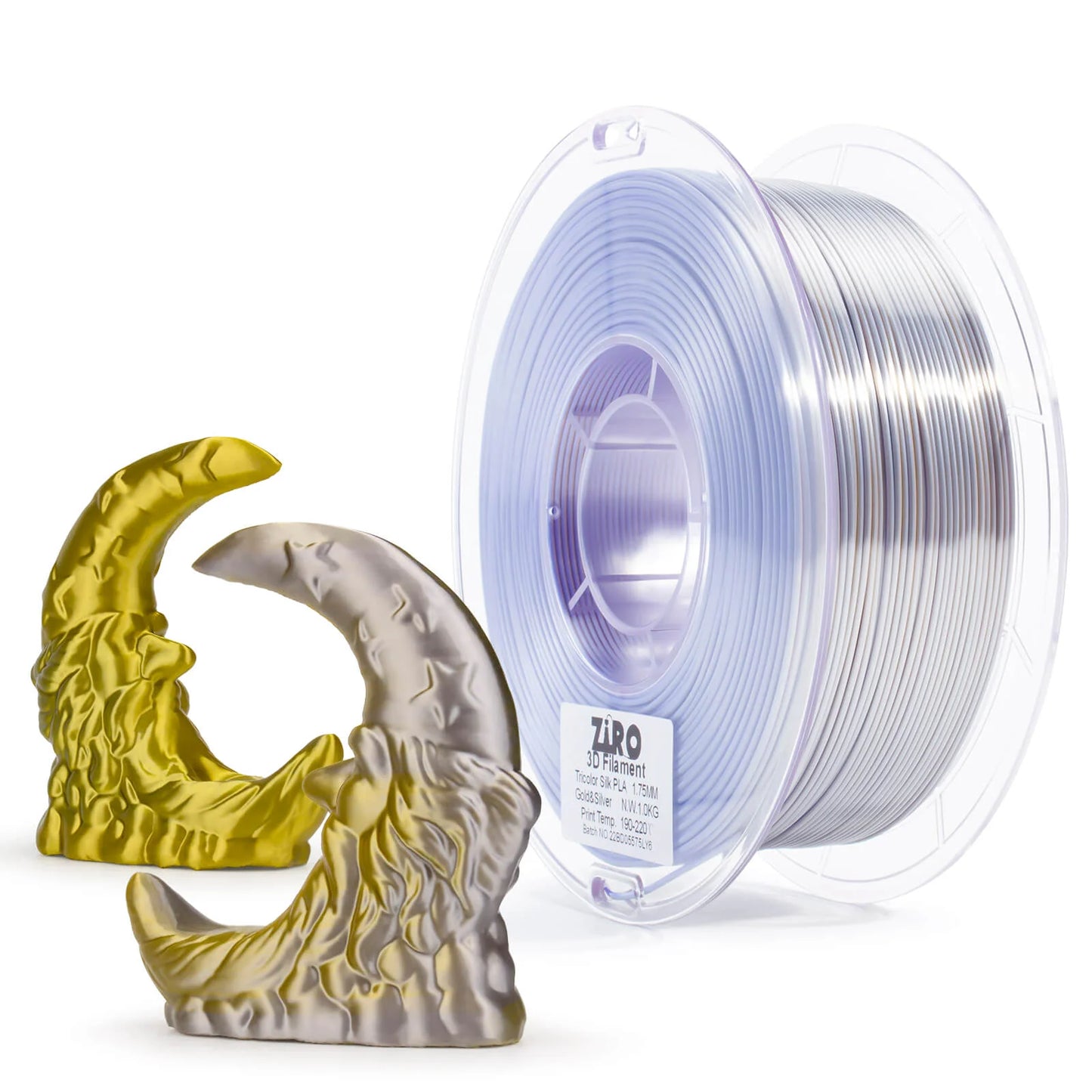 Ziro Tri Colour Silk Fast PLA Filament Gold & Silver 1KG