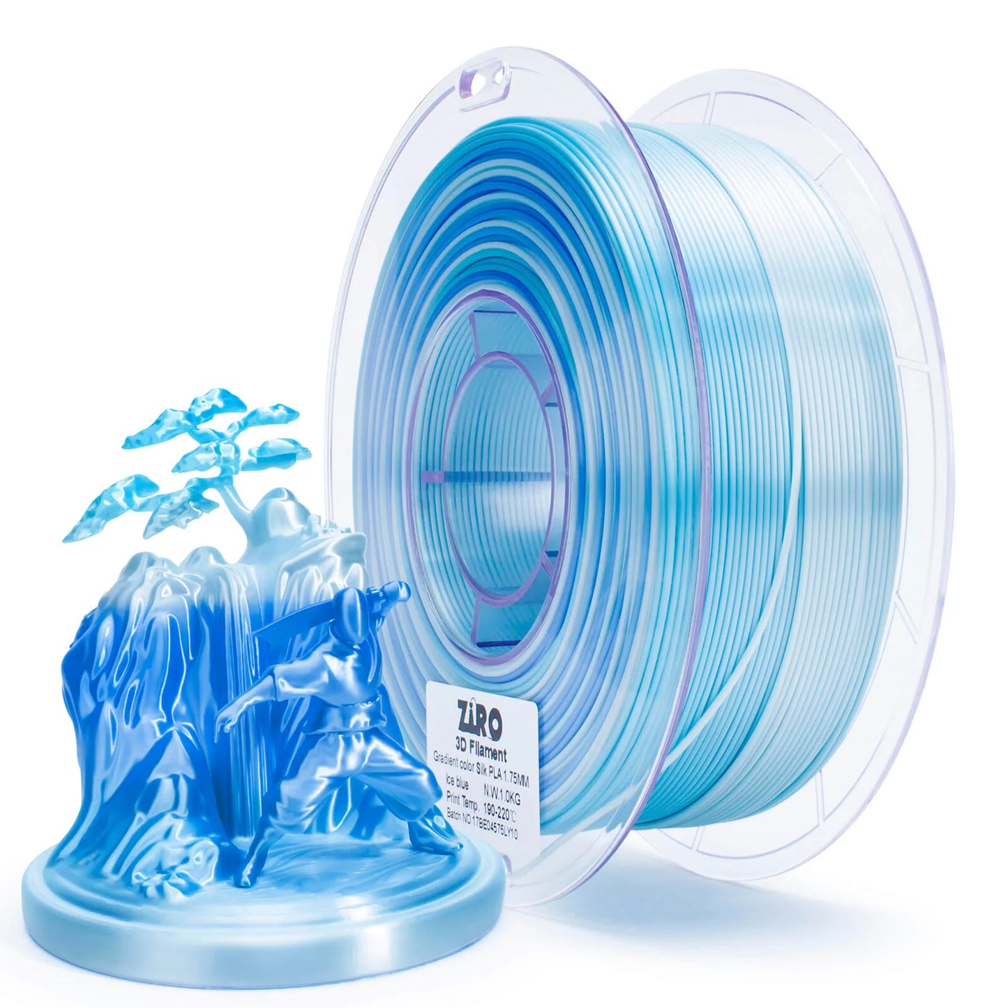 Ziro Gradient Silk Fast PLA Filament Ice Blue 1KG