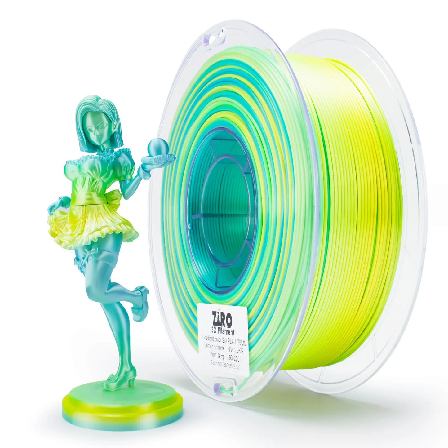 Ziro Gradient Silk Fast PLA Filament Lemon Shimmer 1KG