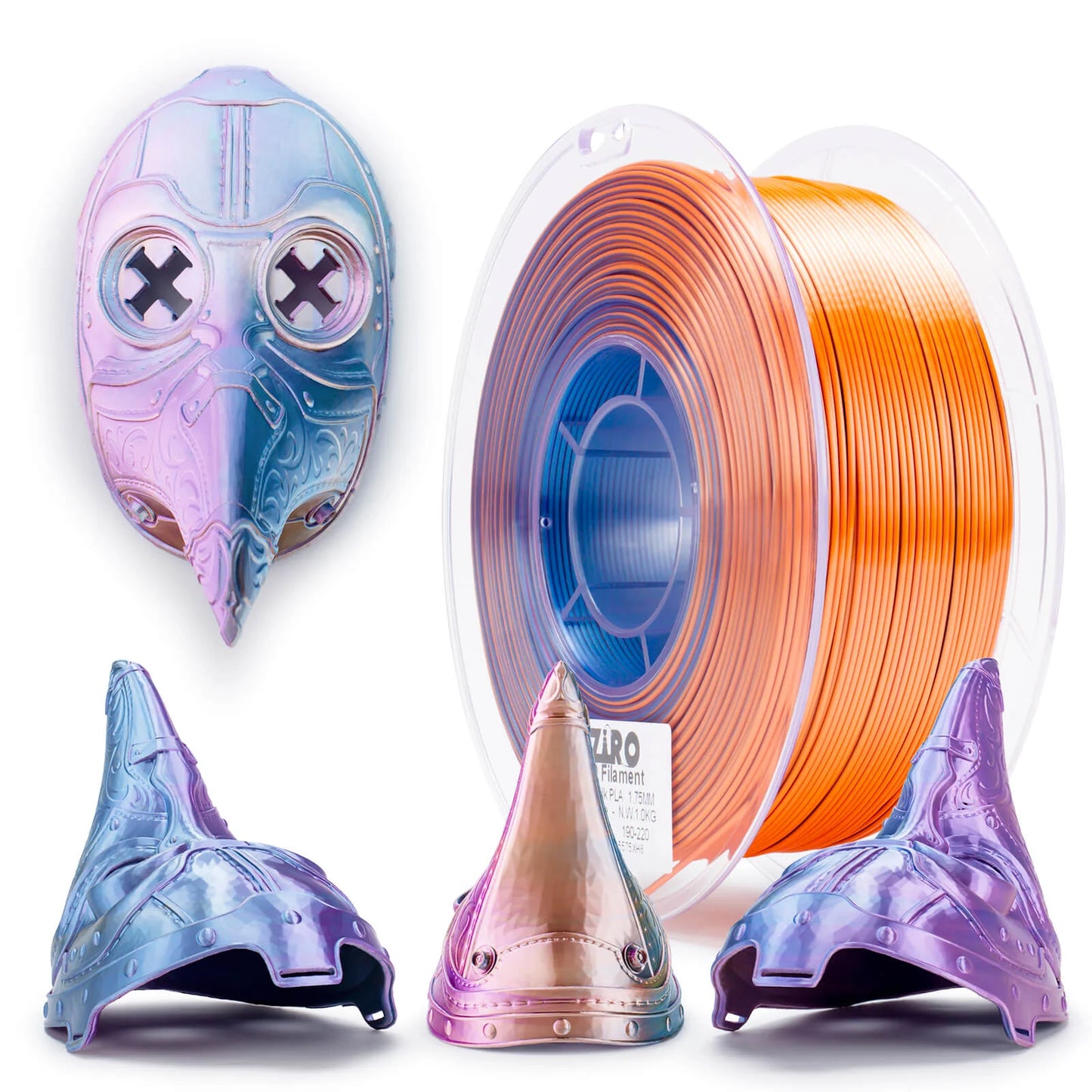 Ziro Tri Colour Silk Fast PLA Filament Moonlit Lake 1KG