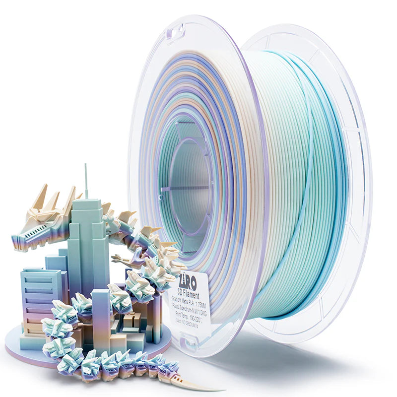 Ziro Gradient Fast Matte PLA Filament Pastel Spectrum 1KG