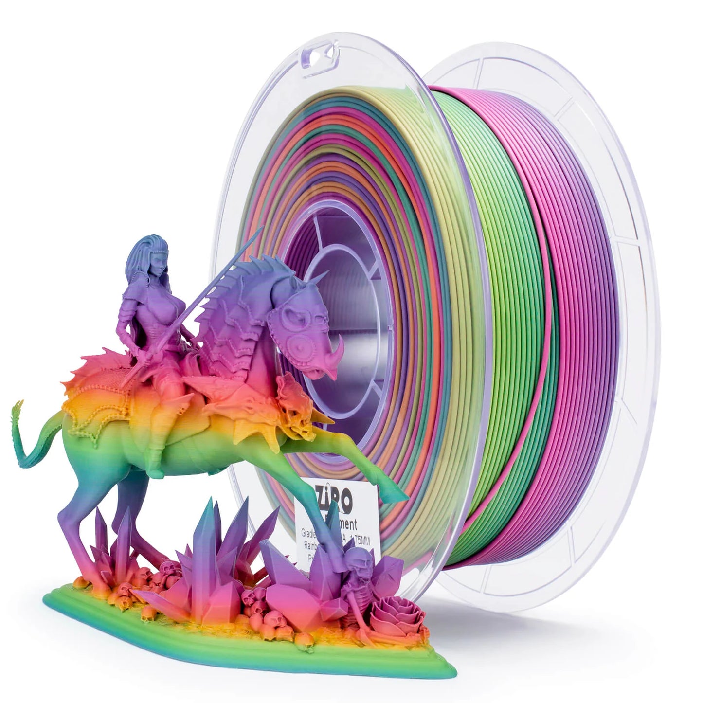 Ziro Gradient Fast Matte PLA Filament Rainbow Blaze 1KG