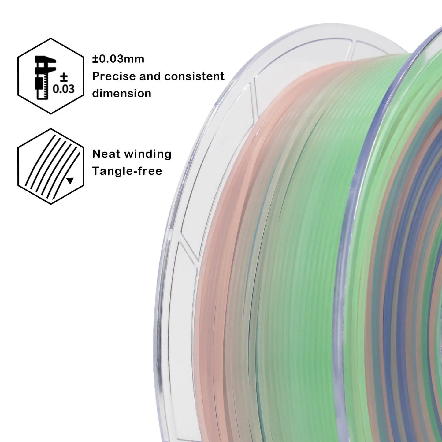 Ziro Rainbow Glow In The Dark Filament 1KG