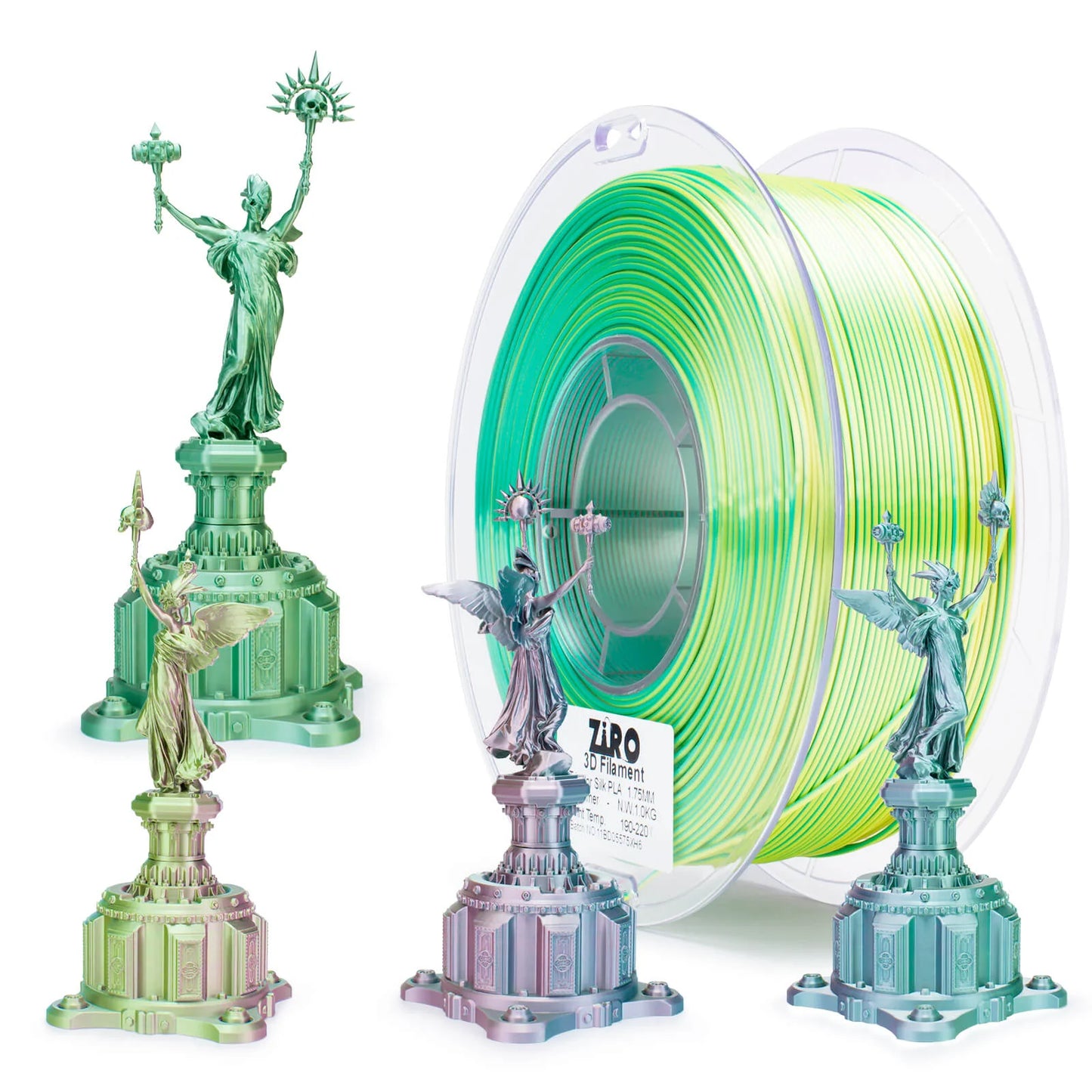 Ziro Tri Colour Silk Fast PLA Filament Shimmer 1KG