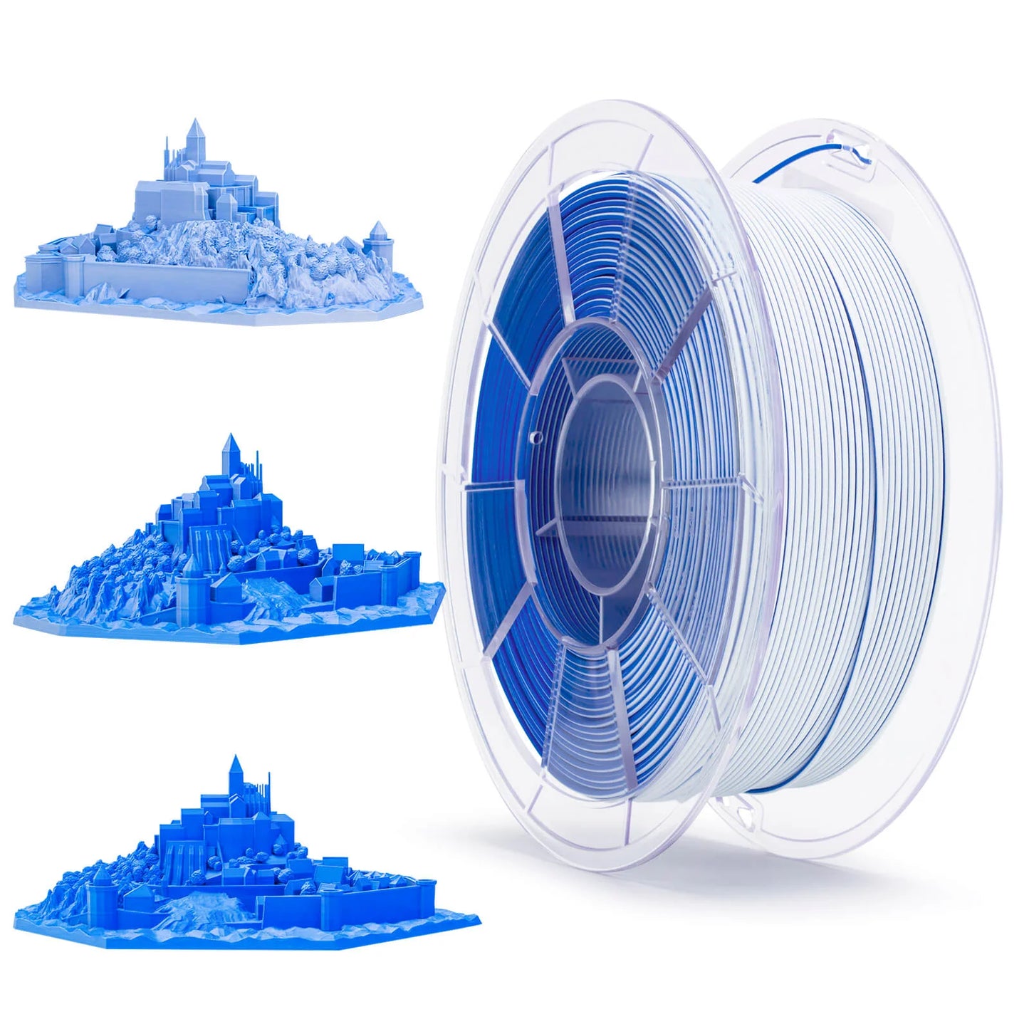 Ziro Tri Colour Matte Filament Snow Mountain 1KG