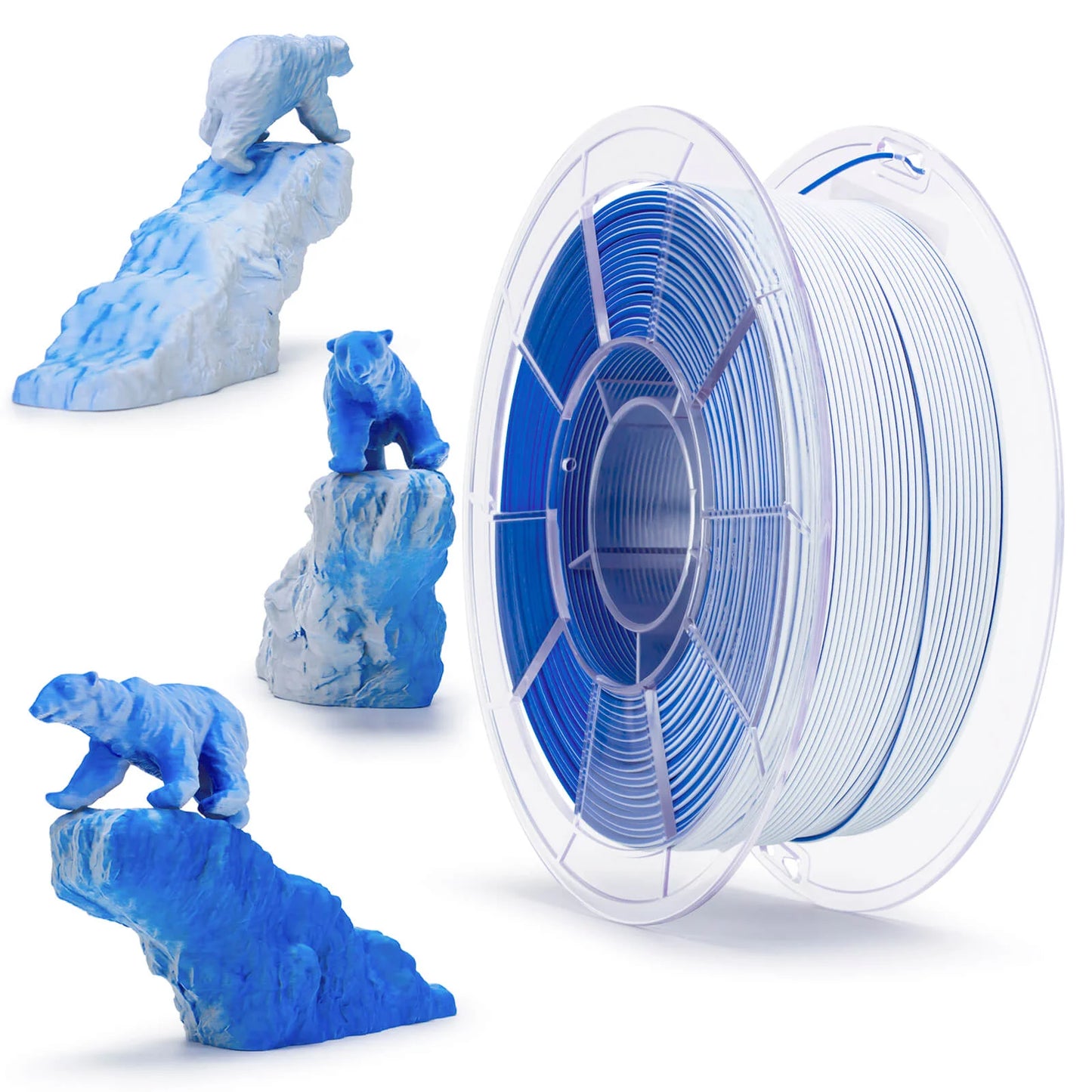 Ziro Tri Colour Matte Filament Snow Mountain 1KG