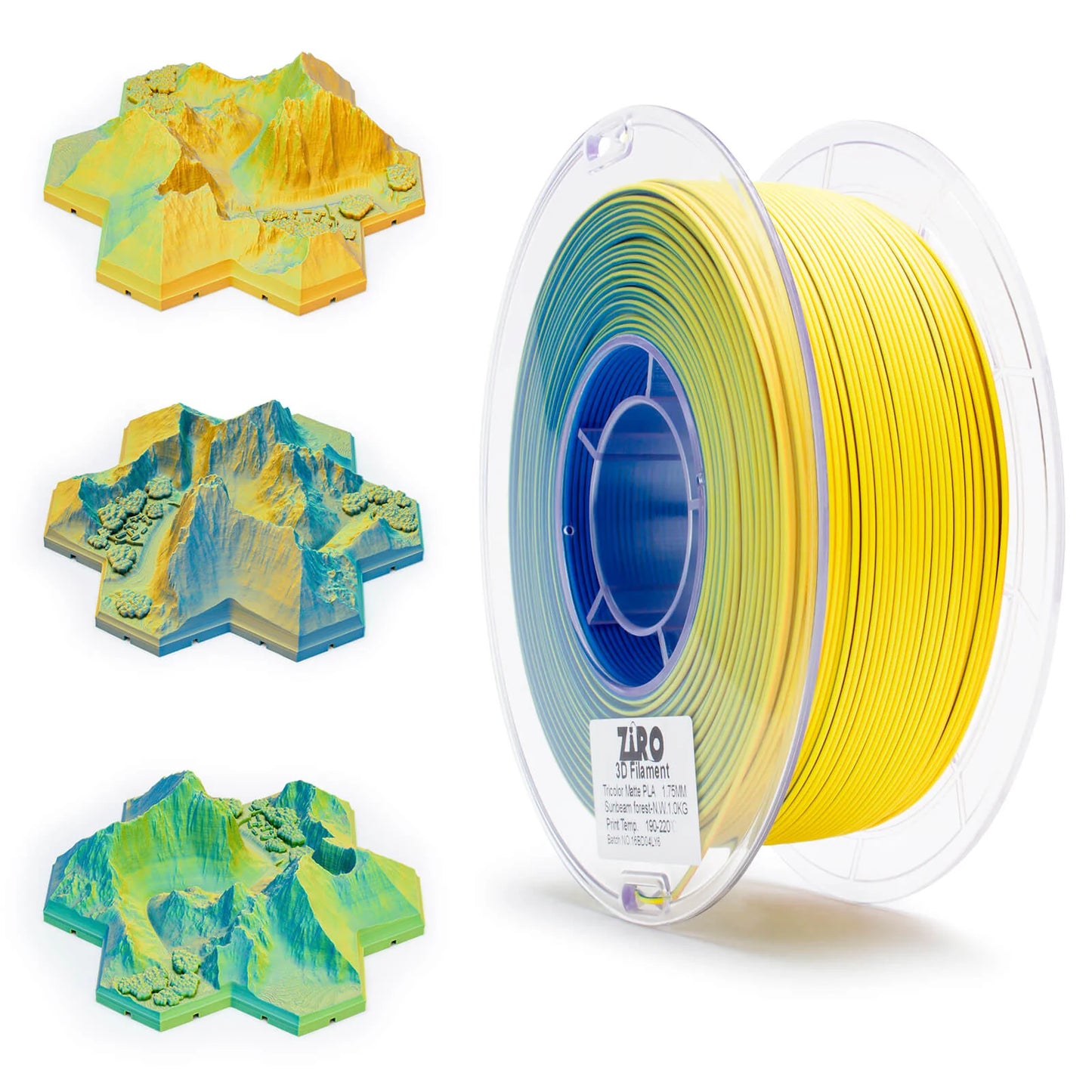 Ziro Tri Colour Matte Filament Sunbeam Forest 1KG