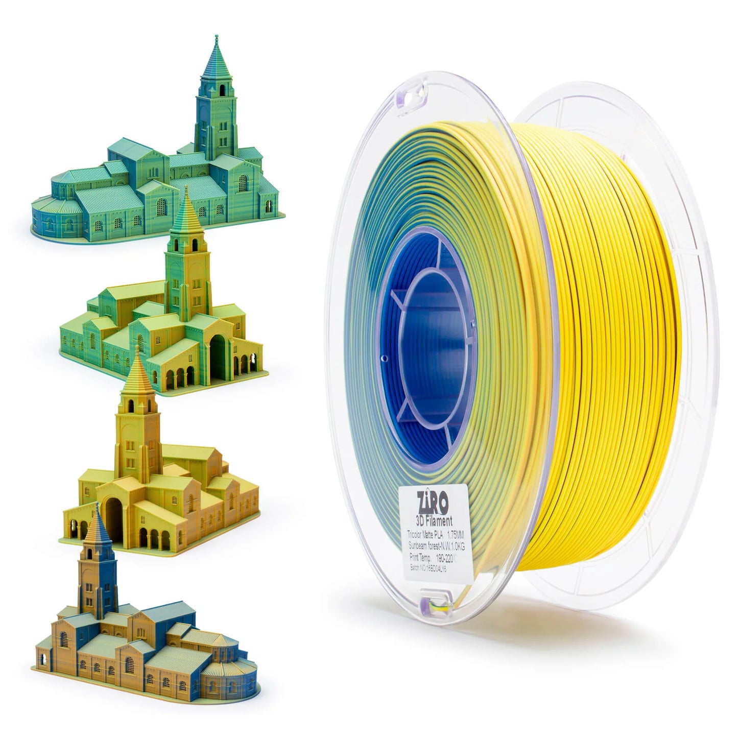 Ziro Tri Colour Matte Filament Sunbeam Forest 1KG