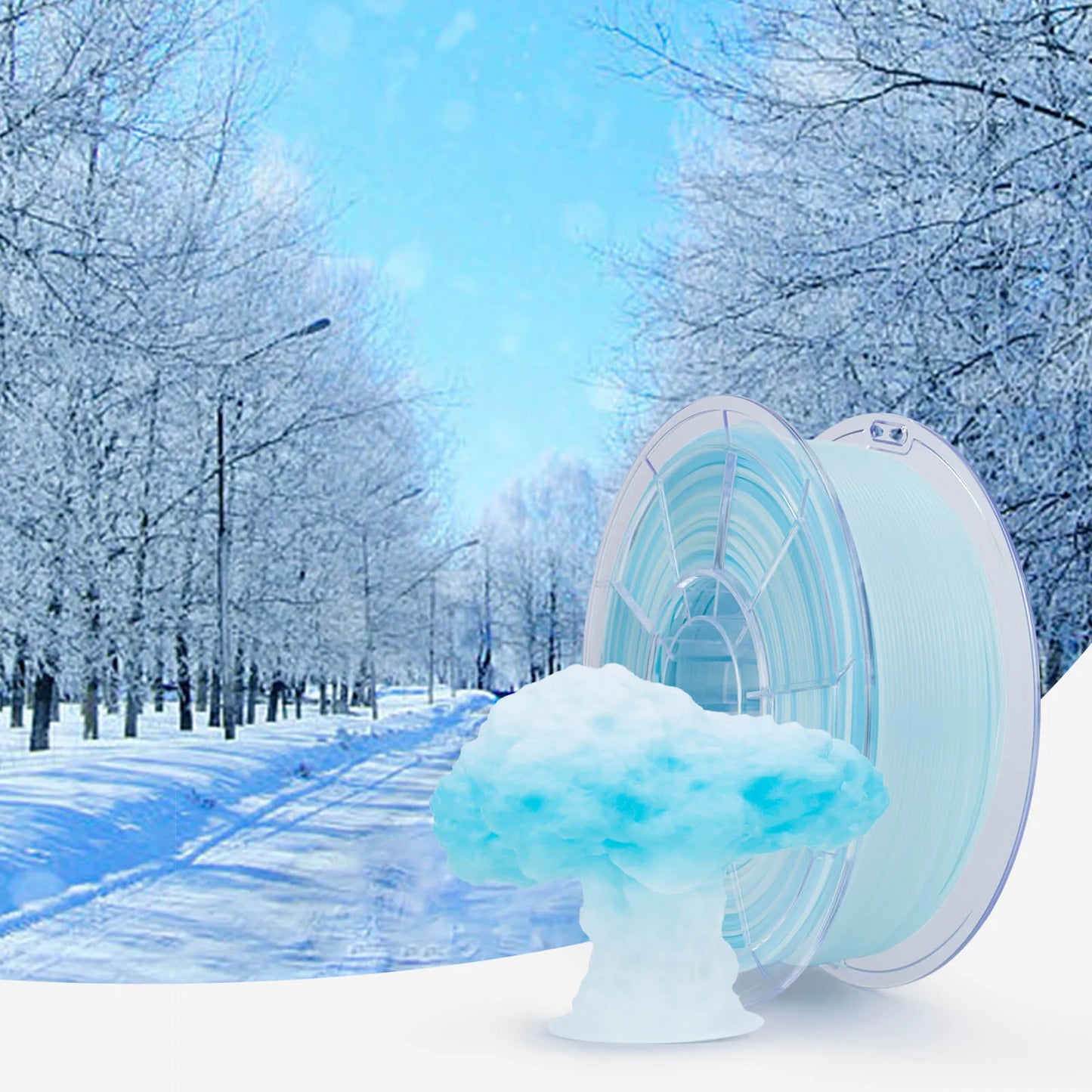 Ziro Translucent PLA Filament Winter 1kg