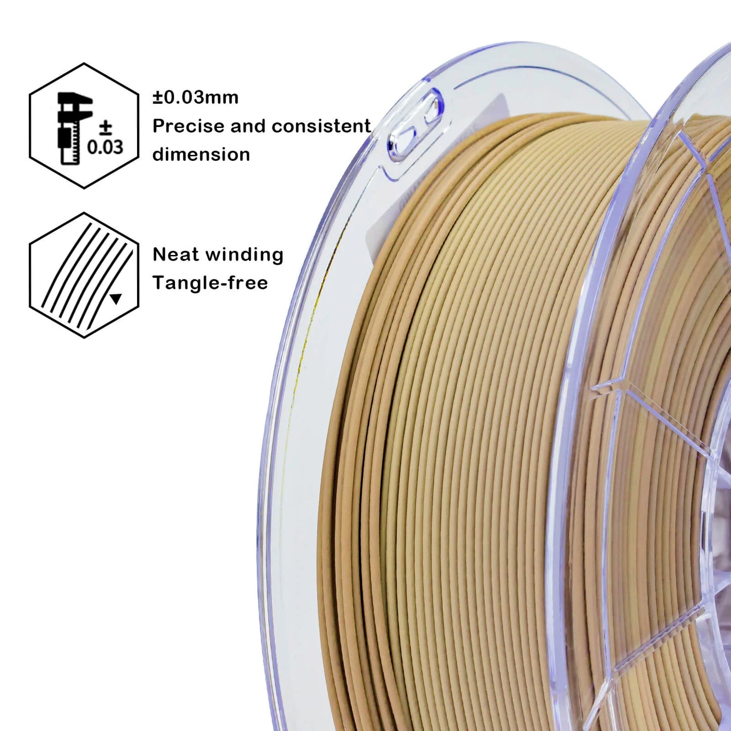 Ziro Gradient Matte PLA Filament Woodgrain 1KG